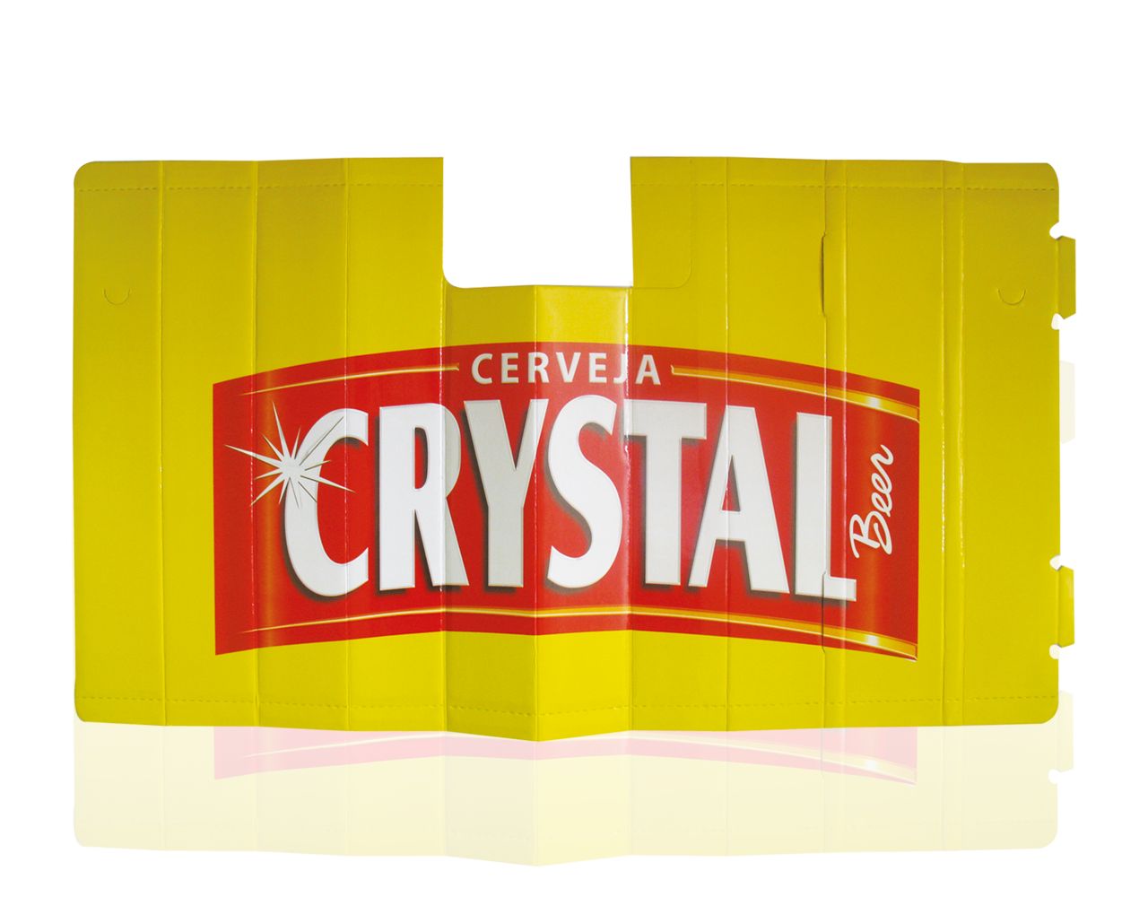 Display-de-papelão-Tapa-Sol Cerveja Crystal